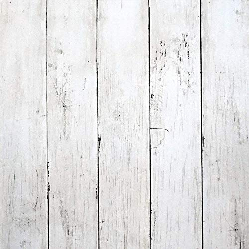 CiCiwind Selbstklebende Tapete Holzoptik Weiß Holztapete Verdickt Möbelfolie Selbstklebende Vinyl Klebefolie 44×500cm Klebetapete Selbstklebend Wand Schrank Schlafzimmer Wohnzimmer Badezimmer