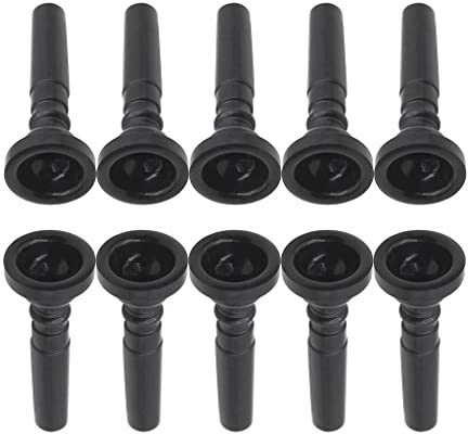 JISADER 10Pcs Mundstück Trompete Plastik, Mundstücke für Blechblasinstrumente Langlebig, Trompetenmund Krafttrainer Ansatz Trainer, ABS Trompetenmund für Trompete Blechblasinstrument Zubehörteile