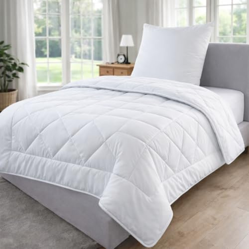 MALIKA Bettdecke 155x220 mit Kopfkissen 80x80 Bettdecken Set Betten-Set Zudecke, Steppdecke Steppbett Schlafdecke, Steppbettdecke Duvet Set, Größe:155x220 + 80x80 cm, Variante:Medium