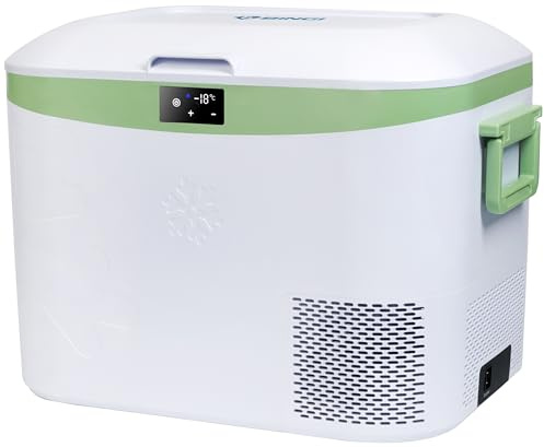 BINGI Kompressor Kühlbox 18L Tragbarer 12V Auto-Kühlschrank 12/24V DC und 230V AC Mini Gefrierschrank für Auto, LKW, Camping, Wohnmobil und Zuhause (15℃ bis -18℃)