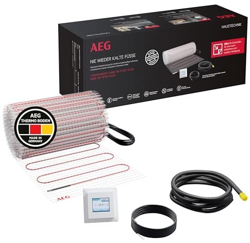 AEG elektrische Fußbodenheizung, Komplettset 5 m², 200 W/m², Comfort Turbo Thermo Boden TBS TC 200/5 Set Plus, 205822
