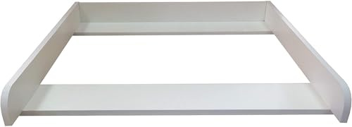 AVANTI TRENDSTORE - Sophie Wickelaufsatz aus weiß laminiertem Holz für die IKEA Malm Kommode LAP Maße ca. 80x9,6x76,3cm