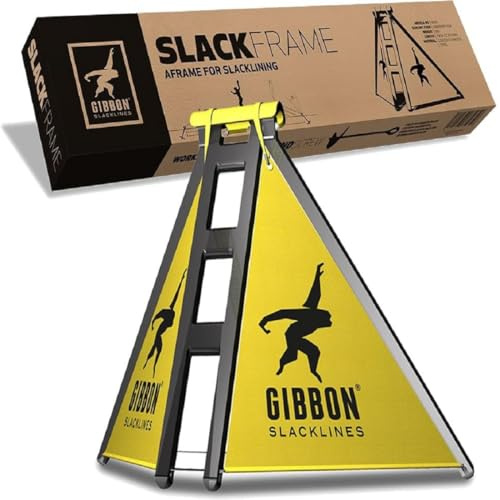 Gibbon Slacklines Slackframe, pulverbeschichtetes Metallgestell, Slackline-Gerüst für Slacklinen ohne Bäume