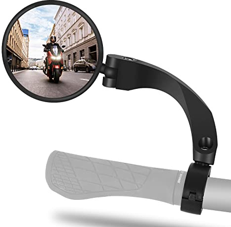 CYCLESPEED Fahrradspiegel für Lenker 18-26MM, HD 360 Grad Drehbar Sicherer Fahrrad Rückspiegel, Links-Rechts Universal Lenkerspiegel Reflektor, Spiegel für E-bike MTB Rollstuhl Mountainbike-1PC