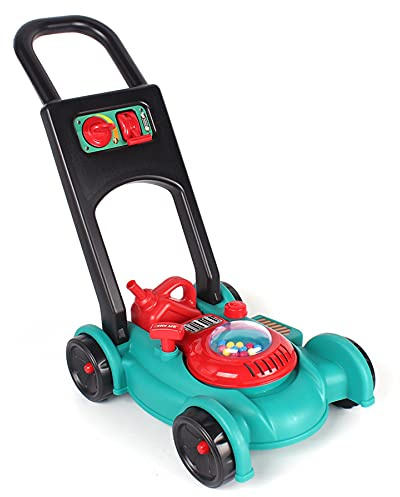 TikTakToo Kinder Benzin Rasenmäher Gartengerät mit Fahrgeräusch Spielzeug mit Funktionen