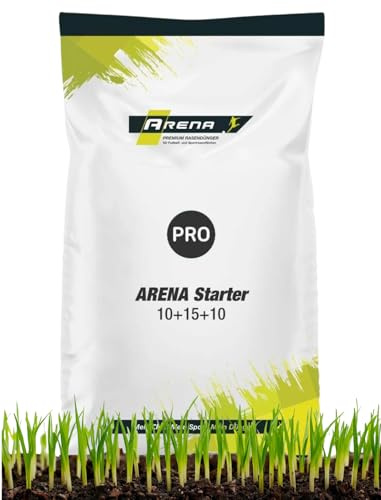 ARENA Rasen Starterdünger 8kg für 350m² I idealer Rasendünger bei Neuanlage, Nachsaat und Rollrasen I Starter 10+15+10