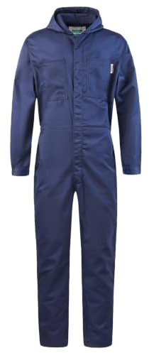 Yukirtiq Herren Arbeitsoveralls Rallye-Kombination Baumwolle Arbeitskleidung Arbeits-Overall Frontreißverschluss Arbeitskombi Langarm Arbeitsanzug Overalls