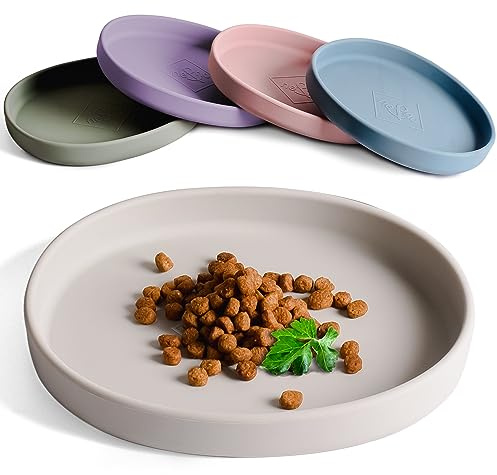 ne&no Futternapf für Katzen [nala Collection] Futterschale Katze flach | Katzennapf | Silikonnapf breit | Fressnapf | Silikon Napf Katze | Katzenfutter Teller