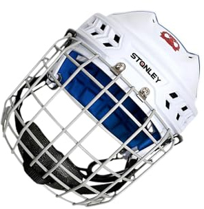 POXZSFX Professioneller Eishockeyhelm mit Verstellbarer Passform und hochdichter Schaumstoffschicht für Sicherheit und Komfort bei jeder Bewegung. Auch als Eisschnelllaufhelm, Weiß, M