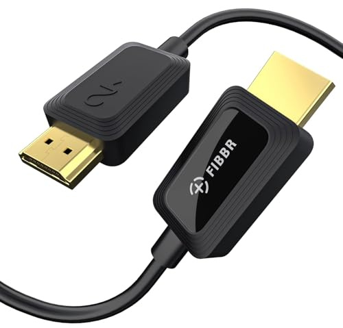 FIBBR 8K HDMI Glasfaserkabel 20M, 48Gbps Ultra High Speed HDMI 2.1 Kabel/AOC Unterstützung 8K@60Hz,4K@120Hz/144Hz HDR eARC Kompatibel mit PS5, Xbox Series X, PC, TV