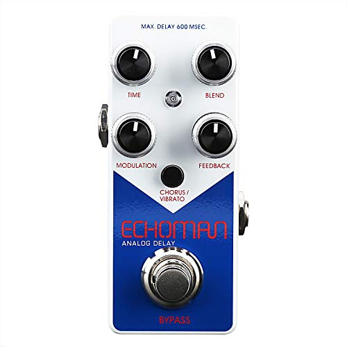 XVive V21 Echoman Analog Delay - Effektpedal mit bis zu 600 ms Delay‑Zeit, Chorus/Vibrato Schalter und True Bypass