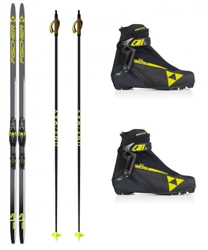 Fischer Langlaufski-Set LS Skate Skating Skier + Bindung + Schuhe + Stöcke (171 cm)
