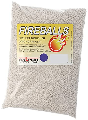 Extron Fireballs Feuerlöschgranulat für Lithium Akkus, Brandschutz, Löschmittel 5 Liter