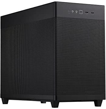 ASUS Prime AP201 MicroATX Gehäuse schwarz (33 Liter, unterstützt 280- & 360-mm-Kühler, Grafikkarten bis 338 mm Länge und Standard-ATX-Netzteile)