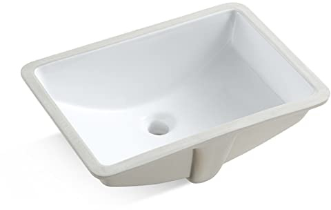 MEJE 202H Rechteckige Unterbau-Spüle 46 x 34.8 x 21.3 cm Keramik-Weiß