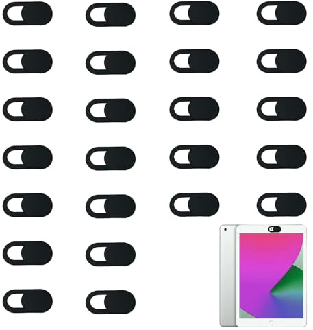 24 Stück Kamera Abdeckung Handy,Webcam Abdeckung,Laptop Kamera Abdeckung,Kamera Abdeckung Laptop,Webcam Cover,Kamera Cover Folie Ultradünn,für Handy,Tablet,Laptops,Schutz Ihrer Privatsphäre(Schwarz)