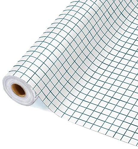 ImnBest Transferfolie Plotter für Vinyl - 30.5 cm x 500 cm mit klarem Ausrichtungsgitter Übertragungsfolie Plotter für Abziehbilder, Schilder, Fenster,