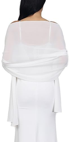 Atigy Damen Stola Festlich Chiffon Stola Schal für Abendkleid Elegante Hochzeit Stola für Brautkleid