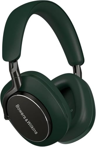 Bowers & Wilkins Px8 Noise-Cancelling Over-Ear-Kopfhörer, Waldgrün | Bluetooth, aptX Adaptive, 24-Bit Hi-Res Audio, 30 Std. Akkulaufzeit, 6 Mikrofone, Nappaleder