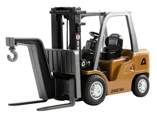 Amewi Mini-Gabelstapler aus Metall 8-Kanal 1:64 RTR ferngesteuert RC Kind ab 6 Jahre, Gelb-schwarz