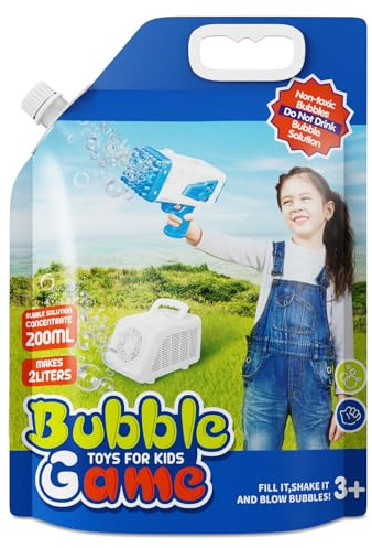 PANACARE KONZENTRIERT Seifenblasenflüssigkeit (MAX bis zu 2L) | Blasen Nachfüllflasche Mischung der Seifenblasen für elektronische Seifenblasenmaschine/Seifenblasenpistole (200ml-2L)