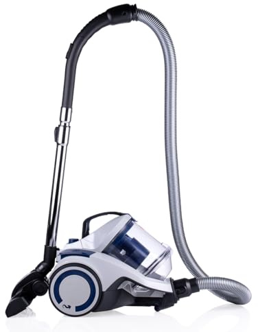 Dirt Devil Staubsauger ohne Beutel - DD2504 - 700W - HEPA 12 Filter - 9M Reichweite - mit Combibrush, Versenkter Bürste und Parkettbürste - 4.9KG - Staubsammelbox 2.7L , Blau