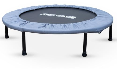 SPORTINATOR® Ukarus faltbares Indoor Fitness Trampolin Ø 96 cm, für Dein Training zu Hause, Koordination, Ausdauer und Balance gelenkschonend trainieren (Blau)