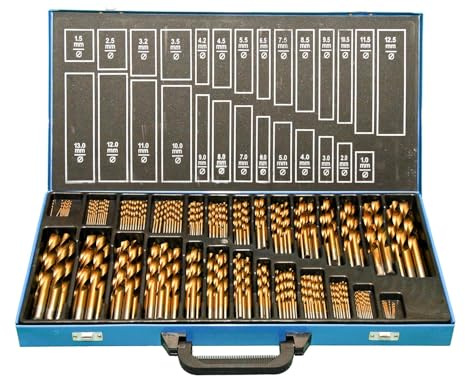 Metallbohrer-Set 230-tlg. 1-13 mm - HSS-R Spiralbohrer DIN 338 - Kanten geschliffen (EG) - Für Metall, Holz, Kunststoff - Industriequalität - PeTools