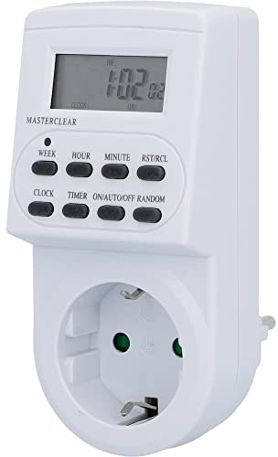UNITEC Wochenzeitschaltuhr digital | für den Innenbereich | Tages- und Wochenprogrammierung | LCD-Anzeige | weiß