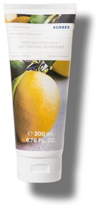 Korres Basil Lemon Glättende Körpermilch mit Aloe Vera, vegan, dermatologisch getestet, 200 ml