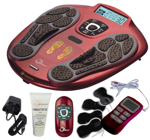 EMS TENS Fußmassagegerät Circulation Maxx – Reflexzonen-Stimulator für Füße & Unterschenkel | 99 Stufen, 2 Kanäle & Fernbedienung | Kann bei schweren Beinen & Wassereinlagerungen helfen | Vytaliving