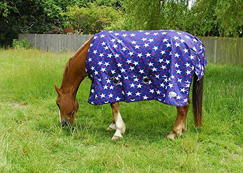 Pferdedecke mit Sternen-Design, leicht, wasserdicht, für Pferde, Ponys oder Fohlen, 106 bis 213 cm