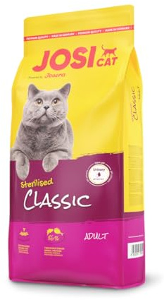 JosiCat Sterilised Classic (1 x 10 kg) | Adult | Premium Trockenfutter für kastrierte Katzen | mit wenig Fett und viel Protein | Powered by JOSERA | Katzenfutter | Alleinfuttermittel | 1er Pack