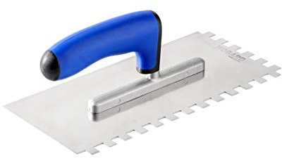 HOGARD Zahnkelle 10mm | Profi Zahnspachtel aus rostfreiem Edelstahl - Zahnglättekelle | Hergestellt in der EU | Zahnung 10x10mm