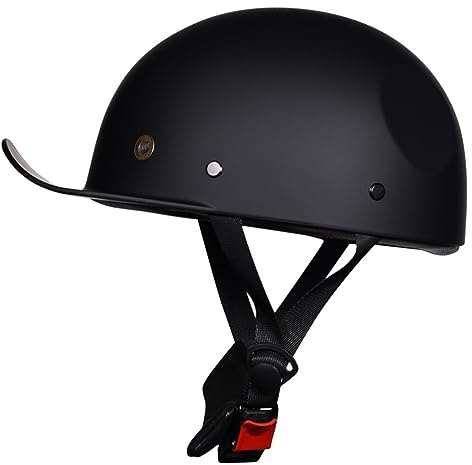 BGGNG Retro Motorradhelm Halbschalenhelm,Kinder-Motorradhelm ECE Zulassung Baseball Cap Helm Jethelm Deutscher Stil Totenkopf Kappe Helm Motorrad Cruiser Roller Cool Helm A,L