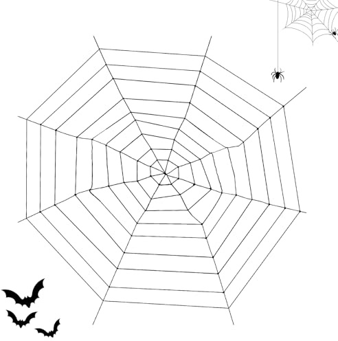 PPGGOPP Halloween-Spinnennetz zubehör,Schwarz Spinnenweben Halloween,Halloween Deko Spinnennetz,Spinnennetze für Halloween，für Innen/Außen, Garten,Tür Fenster Kamin Häuser Spukhaus&Partyzubehör