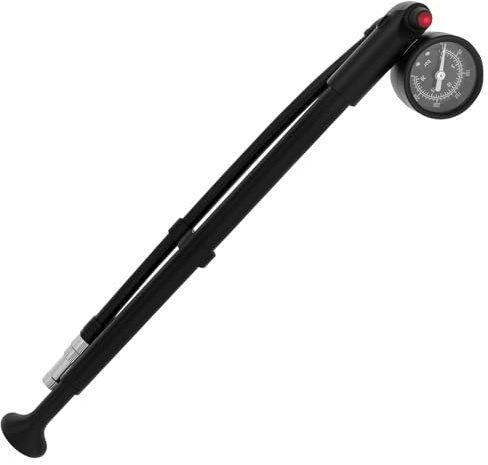 Dämpferpumpe 300 PSI Fahrradpumpe mit Manometer, 360° Drehbarer Schlauch, Mini Federgabelpumpe Fahrrad Stoßdämpfer Pumpe für Fahrräder, Motorräder, Elektrofahrzeuge
