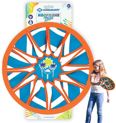 Schildkröt Neopren Disc - weiche, griffige Wurfscheibe für Kinder und Erwachsene - Frisbee für Strand und Park - salzwasserfest & schnelltrocknend