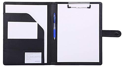 Dokument-Ordner für Standard Briefbogen, Größe A4, Schreibblock, Dokument-Ordnungshelfer mit Innenfächern. Schwarz
