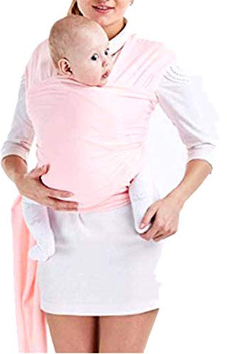 Tragetuch elastisch für Neugeborene und Kleinkinder, Babytragetuch Kindertragetuch Baby Bauchtrage Sling Tragetuch für Neugeborene Innerhalb 16 KG von VOARGE,rosa