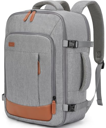 ZOMFELT für Ryanair Handgepäck 40x30x20, 24L Reiserucksack für Damen Herren | Rucksack Handgepäck Flugzeug Wizzair Eurowings, Travel Backpack für 15,6 Zoll Laptops Rucksack 40x30x20, Grau