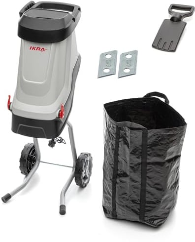 IKRA Elektro Gartenhäcksler Messerhäcksler IMH 2800, Fangsack 45l, 2.800W, inkl. 2 Ersatz-Wendemesser