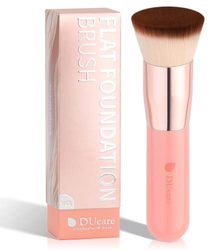 DUcare Foundation Pinsel Kabuki Make Up Pinsel Flat Top Pinsel Schminkpinsel Kosmetikpinsel - Ideal für Cremige, Pudrige oder Flüssige Foundation