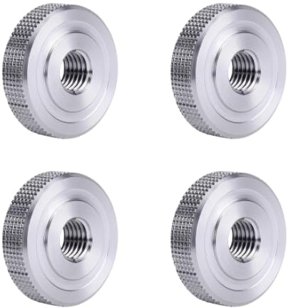 PrecisionGeek – Aluminium Rändelmutter Ø 20 mm M6 x 5mm – 4‑er Satz – Ergonomische Kontermutter