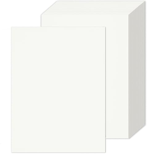 Jyvex 30 Blatt Weiß Tonpapier A4, 250g/m² Tonkarton Weiß Papier A4, Fotokarton, Scherenschnittpapier, Bastelpapier für Malen Kartenherstellung Einladungen Scrapbook Basteln