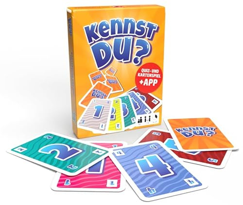 KennstDu - Interaktives Kartenspiel mit App - Quiz-, Schätz- und Zahlenspaß | Für 2 bis 8 Spieler ab 10 Jahre - Lustiges Partyspiel, Ratespiel, Wissensspiel und Familienspiel - App für iOS und Android
