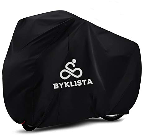 BYKLISTA Fahrradabdeckung wasserdicht Fahrradgarage aus reißfestem Oxford-Gewebe - Fahrradplane passt auch für E-Bikes - Fahrradschutzhülle extra verschweißte Innennähte & hoher UV-Schutz