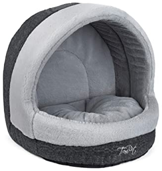 TrendPet LunaHome Kuschelhöhle für Hunde und Katzen und grau und beige (Grau)
