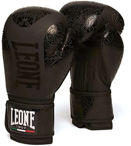 LEONE 1947, Maori-Boxhandschuhe, Unisex-Erwachsene, Schwarz, 12 OZ, GN070