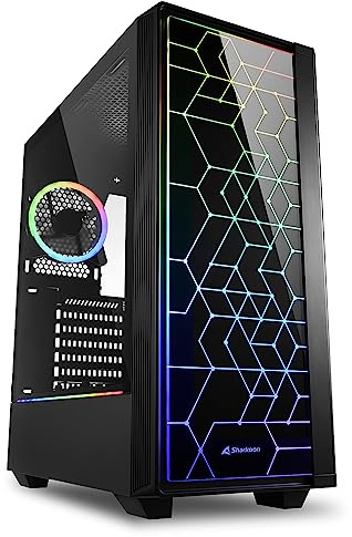 Sharkoon RGB LIT 100 Midi Tower Nero (Sharkoon RGB LIT 100 - tower - ATX)